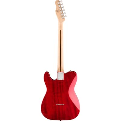 Squier Affinity Series Telecaster FMT SH Electric Guitar - Crimson Red Transparent image 3