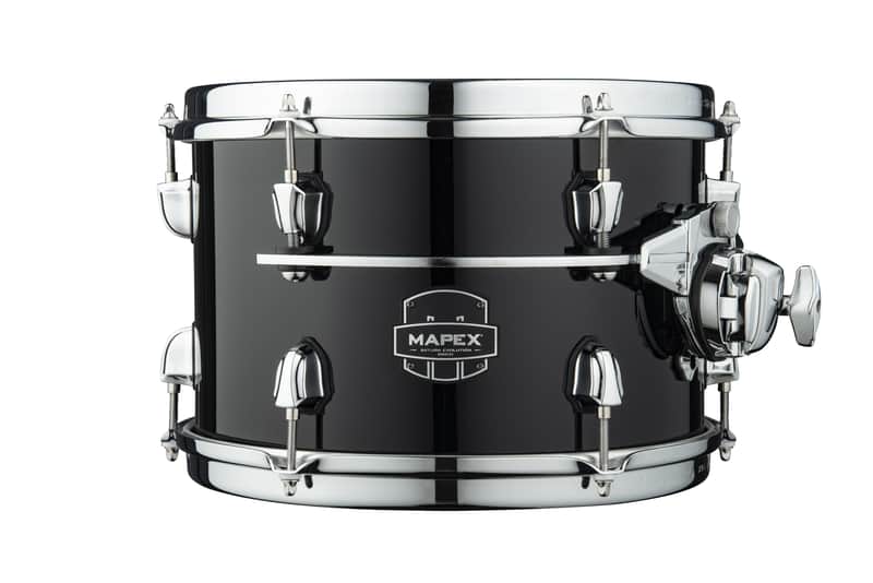Mapex Saturn Evolution 10x8" Piano Black Lacquer w/Chrome Hardware Drum Rack Tom Tom Maple-Walnut | NEW | WorldShip | Dealer image 1