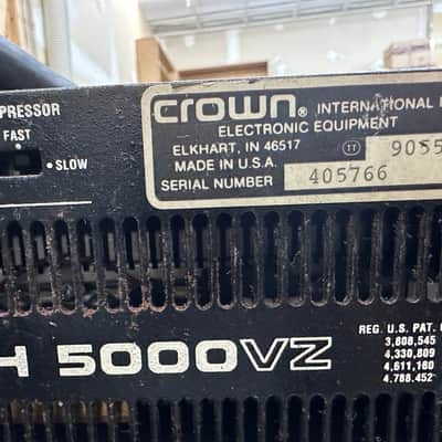 Crown Macro-Tech 5000VZ 2 Channel Power Amplifier - PARTS ONLY (#5766) image 2