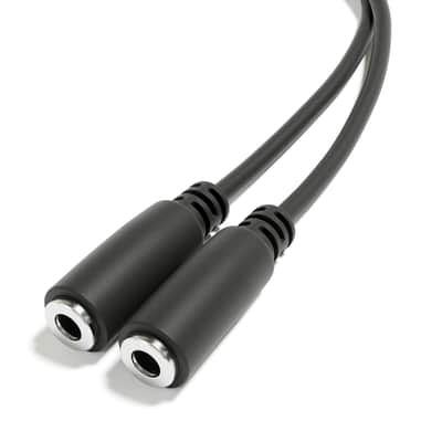 ExcelValley [Black] 5-Pack - Right Angle Mono Splitter Y Patch Cables - TS 3.5mm 1/8" Eurorack Synth Synthesizer image 4