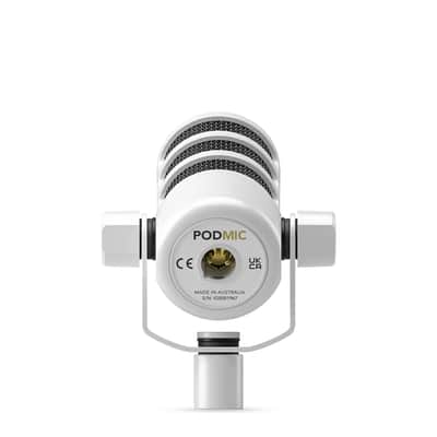 Rode PodMic Dynamic Podcasting Microphone - Limited Edition White - Mint, Open Box image 2