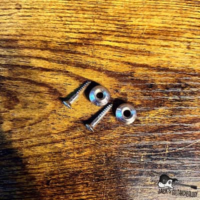 Teisco/ Matsumoku Strap Buttons (1960s - Silver) image 2