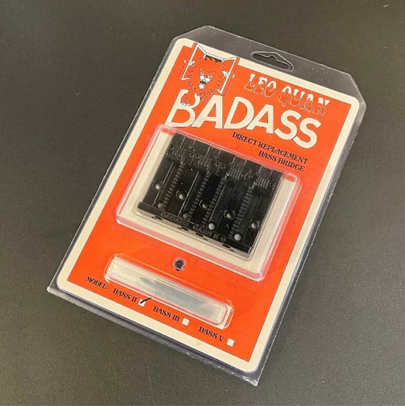 Leo Quan BADASS II is back 4 string Black bass bridge fits Fender Precision Jazz Telecaster image 1