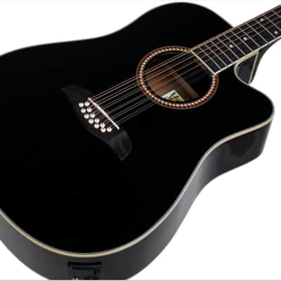 Oscar Schmidt OD312CEB Dreadnought Cutaway Style Mahogany Neck 12-String Acoustic-Electric Guitar image 1