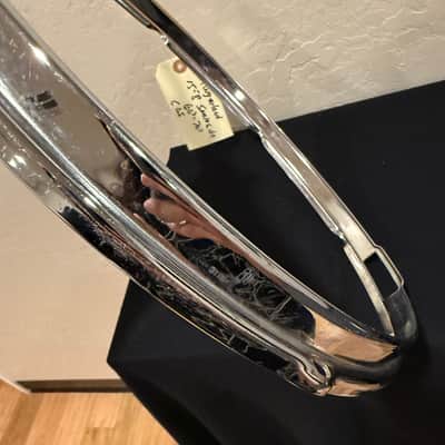 Vintage 60's/70's Slingerland 15" 8-Hole COB Chrome-over-Brass Stick Saver Snare Side Hoop (Rm 4 Box 32) image 7