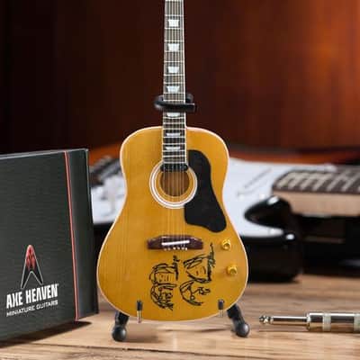 AXE HEAVEN John Lennon “Give Peace a Chance” MINIATURE Acoustic Guitar Display