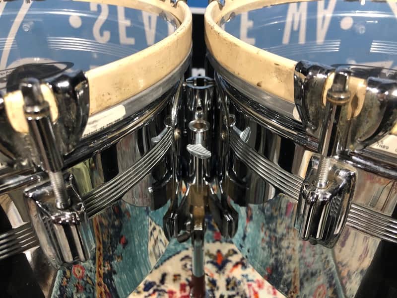 [本皮]Rogers timbales (13インチのみ) Rogers 1960s “Humberto Morales Model” 13”+14” Brass Timbales with