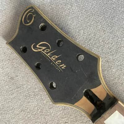 Golden Electric Guitar Maple Wood Neck, 22 Frets Rosewood Fingerboard image 2