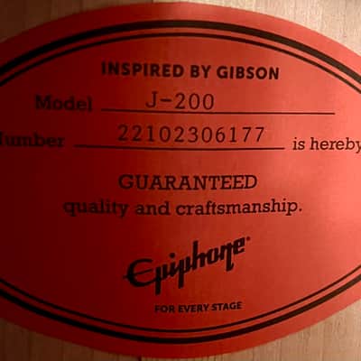Epiphone "Inspired by Gibson Custom" '57 SJ-200 with Rosewood Fretboard 2025  - Antique Natural image 5