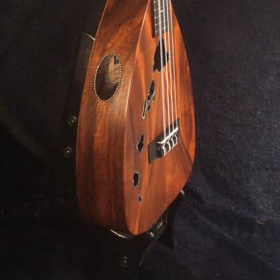 Handmade 5 String Tenor Ukulele, Solid Curly Acacia, The Islands Soundhole, Soft-bag, Bruce Wei UF17-2107 image 3
