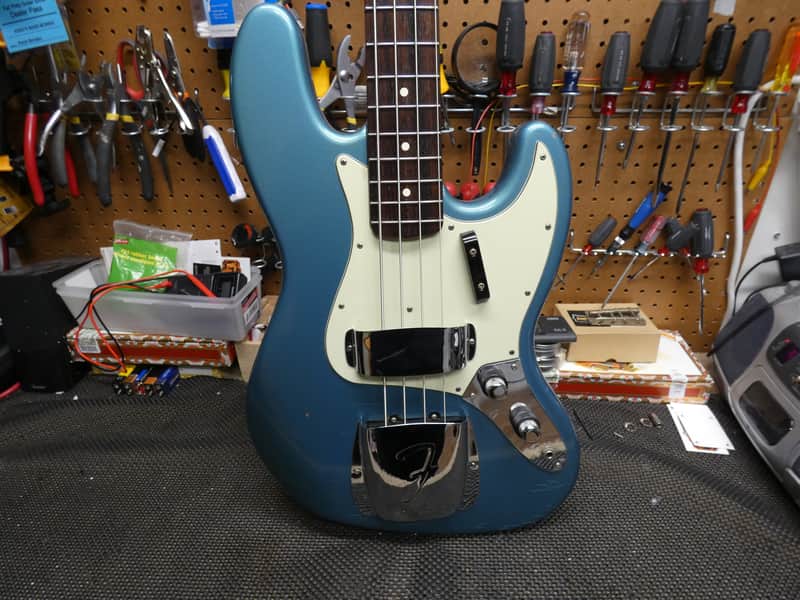 Fender '62 Jazz Bass Stack Knob Reissue - USA 1998 - Lake Placid Blue image 1