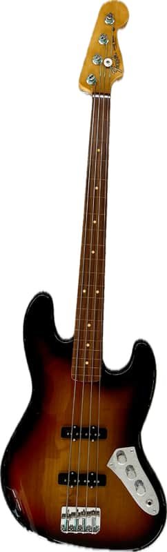 Fender  Jaco Pastorius Jazz Bass, Fretless, Pau Ferro board, 3-Color Sunburst image 1