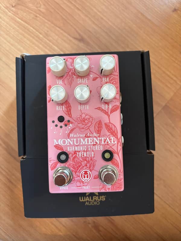 Walrus Audio Monumental Stereo Harmonic Tap Tremolo Limited Edition - Floral Series 2024 - Pink Floral image 1