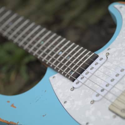 Mayones Aquila Aged 6 V24 - Monolith Daphne Blue Nitro(Relic) image 14