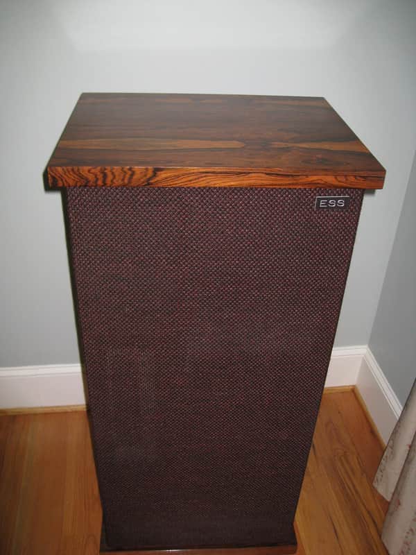 VINTAGE ESS TRANSTATIC SPEAKERS W/BRAZILIAN ROSEWOOD TOPS, Matched pair, excellent condition image 1