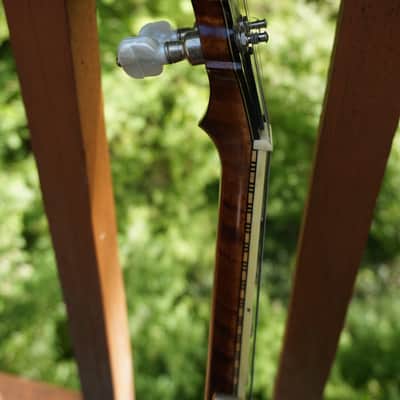 Wildwood Heirloom Open Back Banjo Tubaphone Tone ring Flamed Maple neck Engraved Inlays Old Time image 10