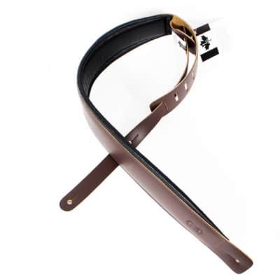 Levy's DM1PD-DBR 3" Padded Garment Leather Guitar Strap in Dark Brown image 2