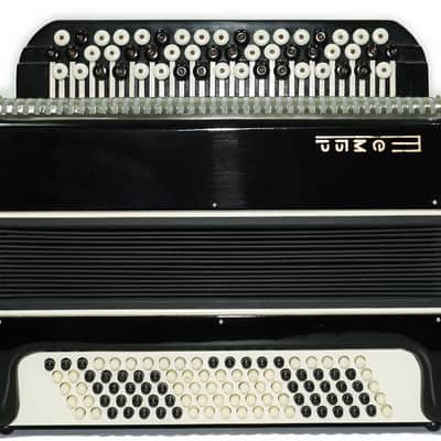 Bayan Tembr Ukraine Button Accordion 100 Bass, New Straps and Case, Concertina Stradella B System, Harmonica in Tune, 2721 image 4