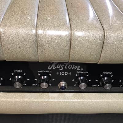 Kustom K-100 2 x 12" Combo Amp 1970's Champagne Sparkle Tuck and Roll image 5