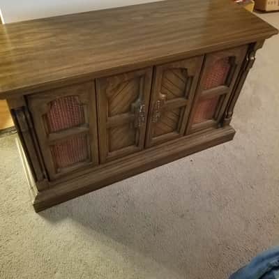 Magnavox Vintage Stereo console 1970's Brown image 1