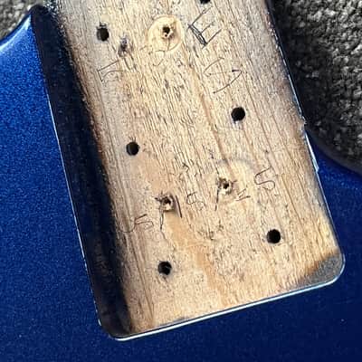 G&L CLF Research L-2500 S750 V bass body USA Sapphire blue image 3