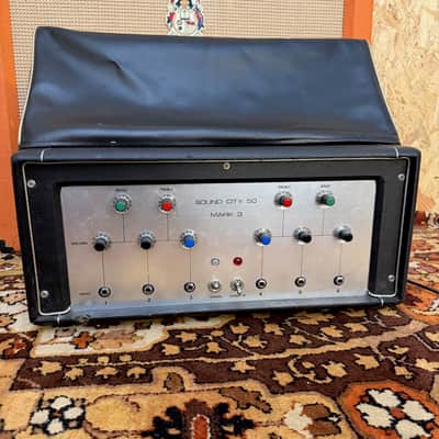 Vintage 1960s Sound City 50 Mark 3 PA EL34 Partridge Valve Amplifier Head CLEAN image 2