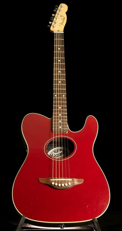 2005 Fender Telecoustic Electric-Acoustic Guitar | Fishman Electronics | Crimson Red | Telecaster Style image 1
