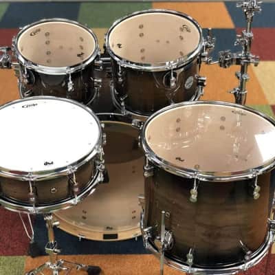 Pacific by DW 5-Piece Concept Maple Exotic Shell Pack (Charcoal Burst over Walnut) (PDCMX2215WC) image 8