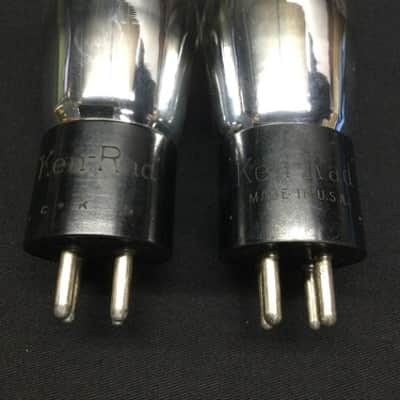 MATCHED PAIR KEN RAD Type 80 Coke Bottle ST RECTIFIER Vacuum Tubes 11.8734 image 1