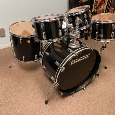 Ludwig Classic Maple 6 Ply 1980s Black Cortex image 1