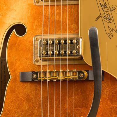 Gretsch USA Custom Shop Stephen Stern G6120-125 Chet Atkins 125th Anniversary - Transparent Orange over Gold Leaf image 12