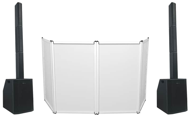 DJ Package w/2) TITAN ARRAY SYSTEM Wireless Linking Column Array Speakers+Facade image 1