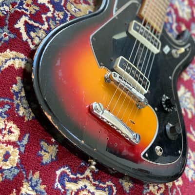 Teisco Mosrite/ Univox/Burns 1960's Made in Japan 1960s Sunburst image 12