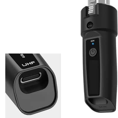 Wireless Microphone Transmitter Receiver 2.4Ghz, XLR Microphone Wireless System, Rechargeable Wireless Mic Adapter for Audio Mixer, Dynamic Mic, Electric Guitar Bass (1 Receive + 2transmit) image 3