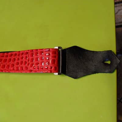 Get'm Get'm Aussie Gator Dragon Red Guitar and Bass Straps 2" - Aussie Gator Dragon Red image 6