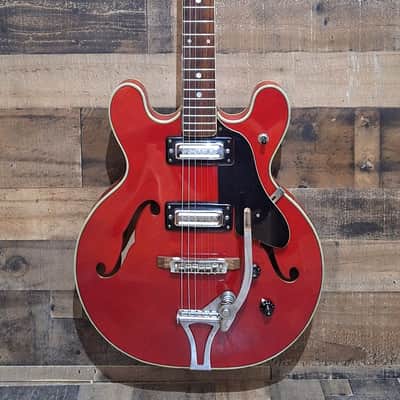 1969 MIJ Univox 335 Coily with Tremolo  - Cherry - image 2