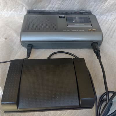 Sanyo TRC-6010 Microcassette Transcribing System Memo-Scriber Dication Machine Recorder & foot pedal image 5