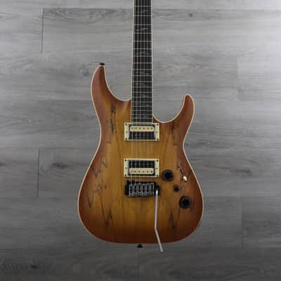 Schecter C-1 Exotic Spalted Maple 2020 - Present - Satin Natural Vintage Burst image 2