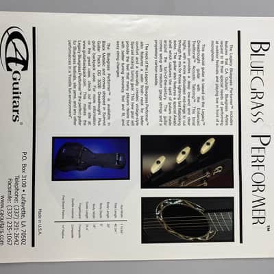Composite Acoustic Bluegrass Performer - Legacy Artist Series - Carbon Fiber Autographed and Documented by CA. Tim McGraw, Faith Hill, Brooks & Dunn, Pat Green, Gary Allen, ETC. Original Hardshell Case image 12
