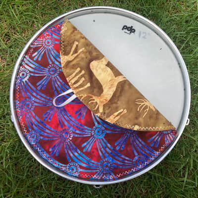 12" reversible Drum Bunny cotton drum cover - partial mute - dampener - compare to Big Fat Snare Drum Quesadilla, Drum Tortilla image 4