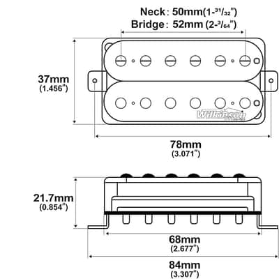 Vintage Classic Alnico 5 Overwound Open Style Humbucker Pickups Neck Bridge Pickup Set for Epiphone Les Paul LP Electric Guitar, Black image 2