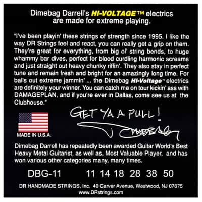 Hi-Voltage Dimebag Darrell Heavy 11-50 DR Strings image 3