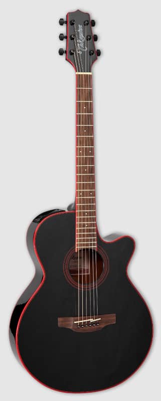 Mint Takamine GF49CE CB FX-Size Cutaway Acoustic Electric Guitar, Cosmic Black Finish image 1