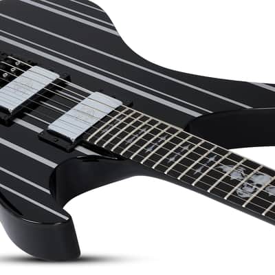 Schecter Synyster Custom Gloss Black w/Silver Pin Stripes image 6