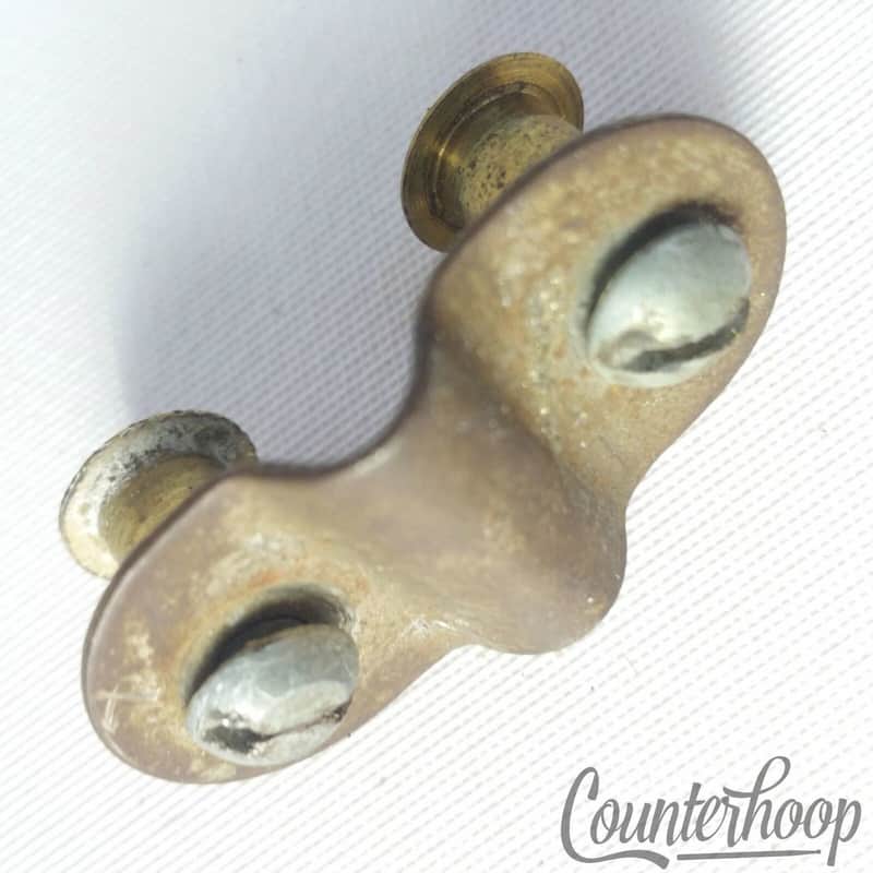 Ludwig Snare/Tom Drum Key Holder Mount Parade Marching Nickel 2-Hole Vintage 20s image 1
