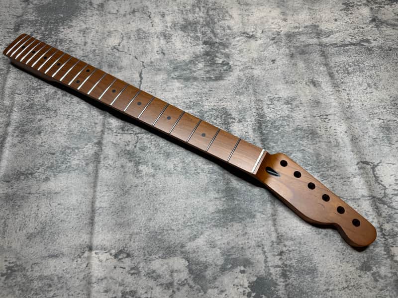 BMC Guitar Neck Tele® Telecaster® 22 Fret Roasted Maple With Maple Fingerboard Nitro Lacquer Rounded Fret Ends 9.5 Radius Stainless Steel Frets.   (TN101) image 1