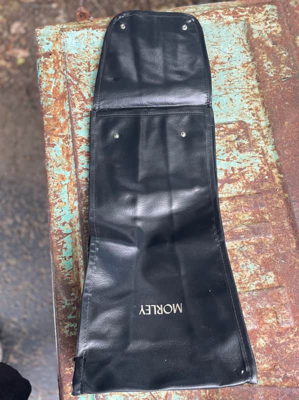 Morley New Old Stock Vintage Slimline Wah Volume Carry Case Black Leather Bag image 1