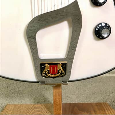 Hagstrom Alvar Maple Body in Swedish Frost with Hagstrom Gigbag image 2