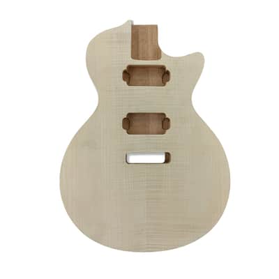 Les Paul Style Electric Guitar HH Body Flame Maple, Mahogany image 1