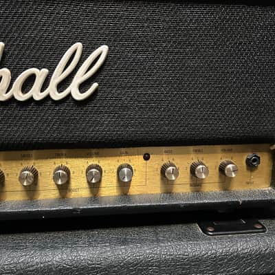 Marshall JCM 800 Lead Series Model 2205 2-Channel 50-Watt Head 1982 - With Reverb and channel switch pedal  - Black image 3